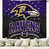 Baltimore Ravens Logo Wall Tapestry Aesthetic Wall Hanging Printed Fabric Blanket Decorative Tapestries for Bedroom Living Room Home Decor