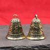 Vintage Brass & Sandalwood Mantra Bell Keychain - Unisex Pendant
