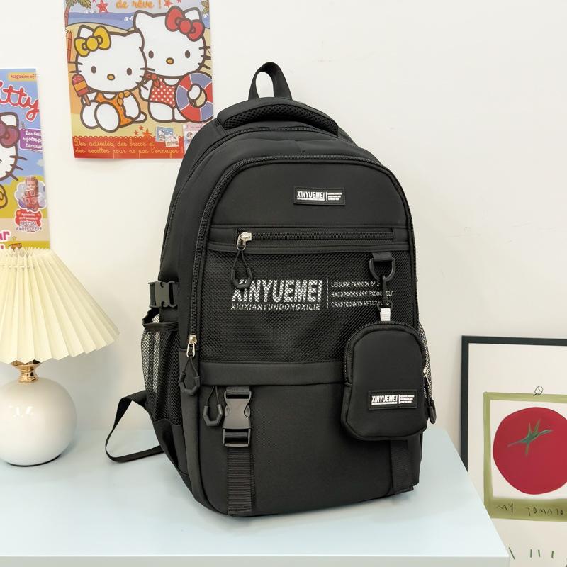Schoolbag Korean Backpack New High-value Cool Large-capacity Backpack Male Leisure Student Schoolbag Lightweight Travel Backpack