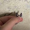 1Pair Exaggerated Personalized Kitten Ear Bone Nails For Women Girls Simple Cartoon Cute Earrings Jewelry Accessories Gifts