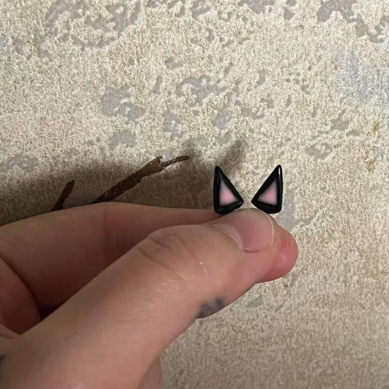 1Pair Exaggerated Personalized Kitten Ear Bone Nails For Women Girls Simple Cartoon Cute Earrings Jewelry Accessories Gifts