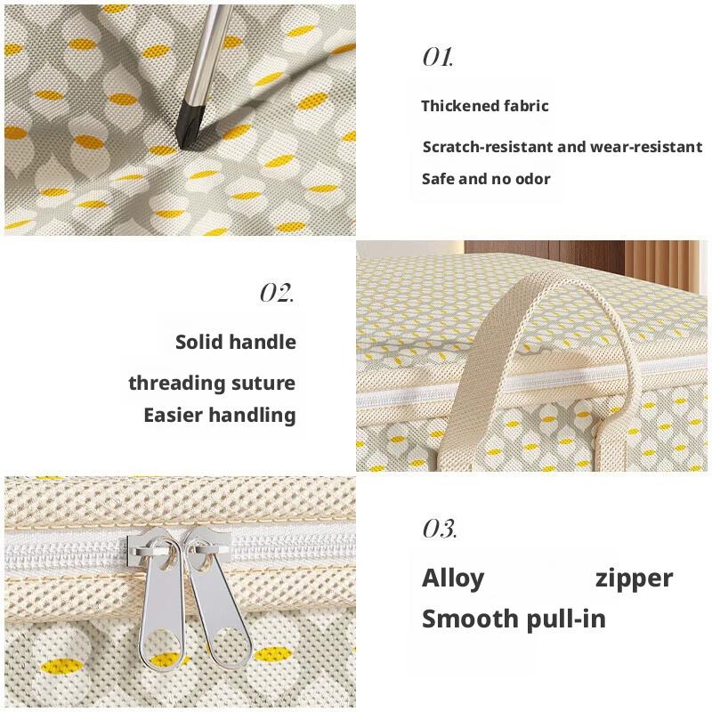 4 Size Extra Large Storage Bag - Multifunctional Bedding, Clothing, And Underwear Storage Bag With Zipper, Under Bed Storage Bag