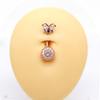 Butterfly-Belly Button Rings Stainless Steel Navel Piercing Jewelry Navel Ring Barbell for Women Girls Dangle Belly Ring