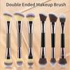 Single double head makeup brush, foundation brush, soft hair trimming brush, loose powder brush, flame brush, multi-functional beauty tool