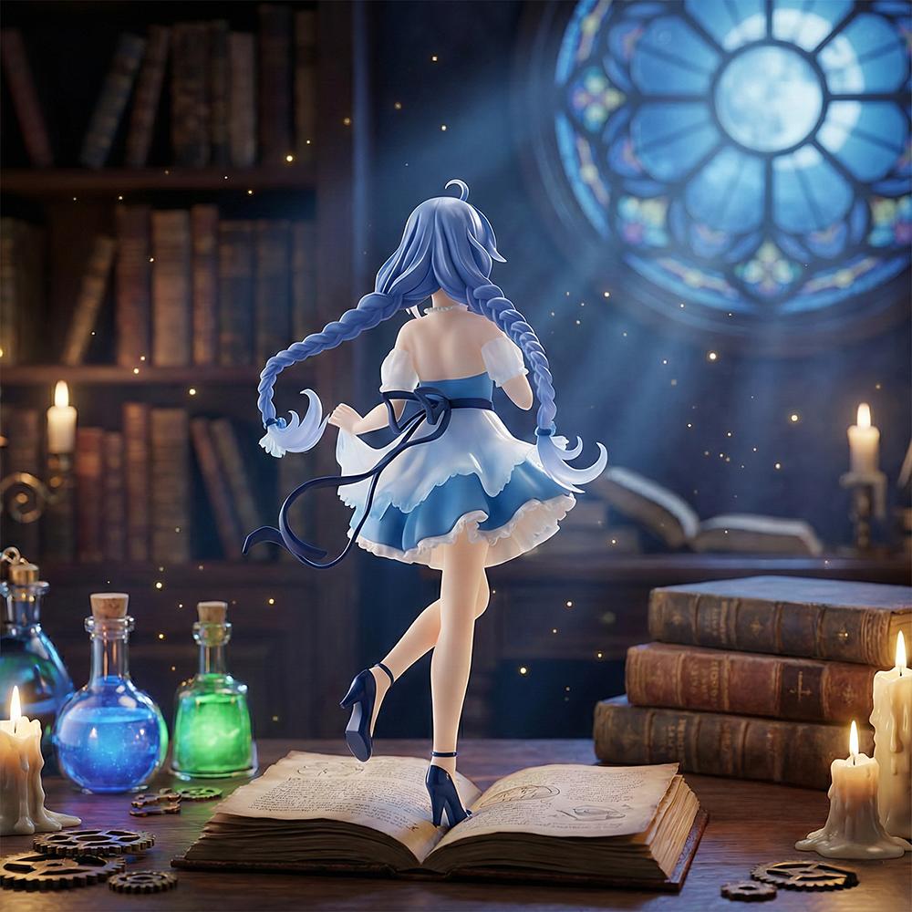 1pc Blue-haired twin-braid girl Figure | Atmospheric Car & Bedroom Decor | Collectible Essential Gift for Birthday & Holiday.