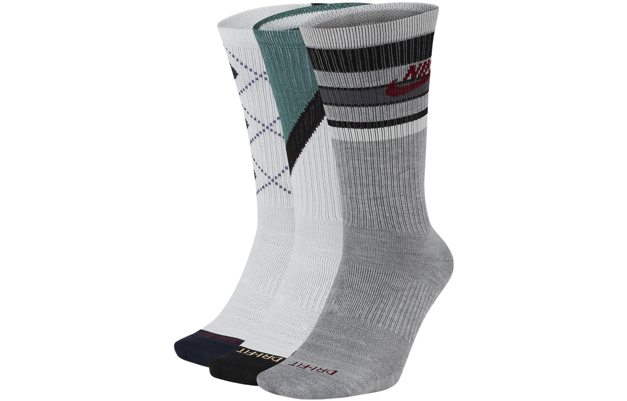 Nike Crew Socks Unisex 3 Pack Multicolor SK0096-967 M