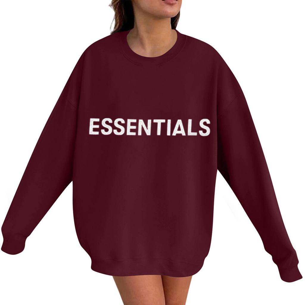 Unisex Printed Round Neck Long Sleeved Loose Fitting Long Sleeved Casual Long Sleeved Top Hoodie