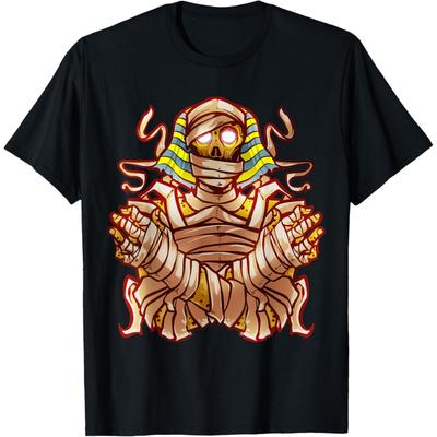 Mummy Shirt Mummy Skeleton Scary Egyptian Pharaoh Halloween T-Shirt