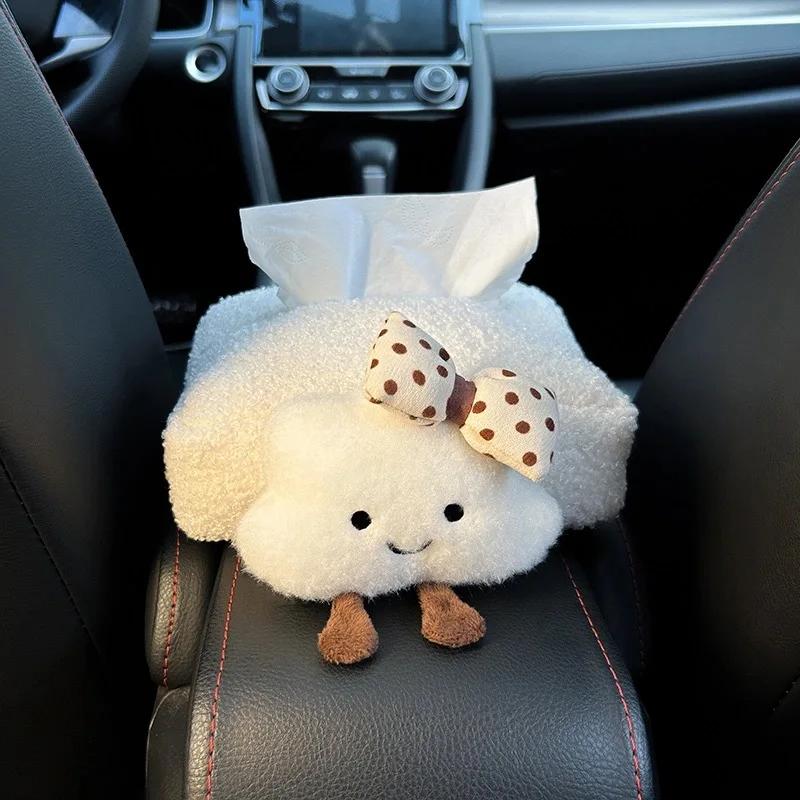 Creative Car Mounted Tissue Box Armrest Organizer Seated Drawer Box Hanging Bag - Automobile Interior Decorative Accessory