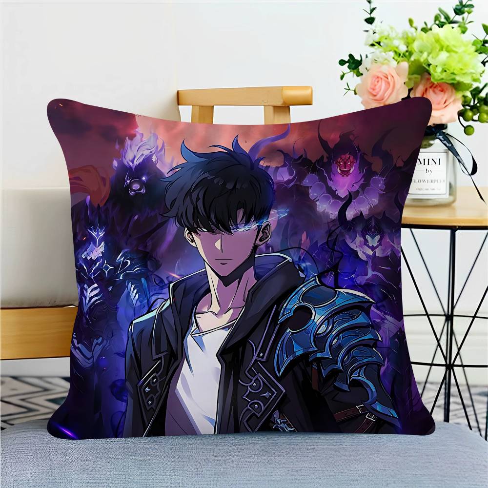 Anime S-Solo-Leveling Cushion Cover Pillow Cover Decor Pillowcase Printed Cushion Case For Couch