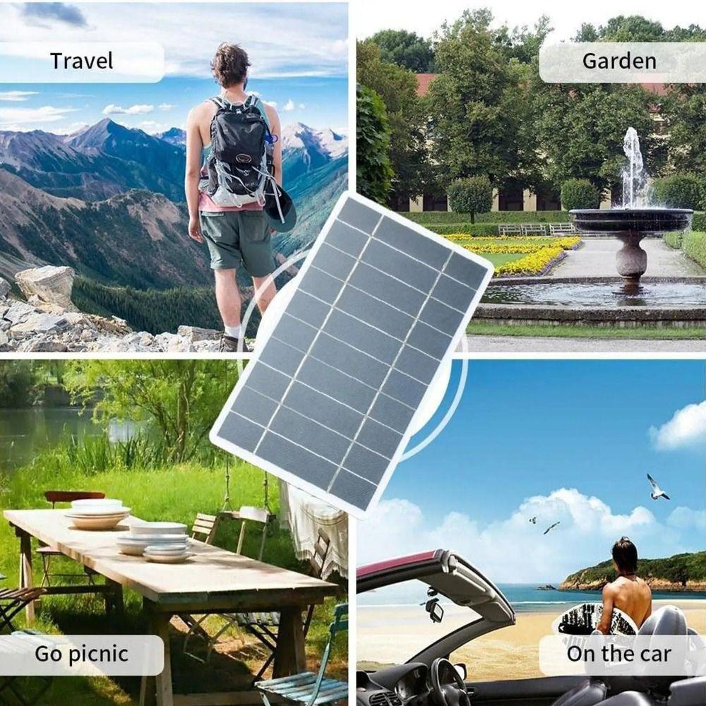 5V 2W USB Solar Charger Panel with USB Output Outdoor Solar Charger  Electric Fan