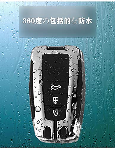 [Deyou] Aviation Zinc Alloy Silica Gel Key Case Key Cover for Toyota Vehicles, Fits Waterproof, Suitable for New RAV4 / New Crown (NEW CROWN) / N