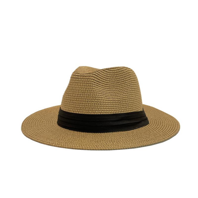 Panama Straw Hat, Men's and Women's Top Hats, Summer Shade, Beach Brim Sun Hats