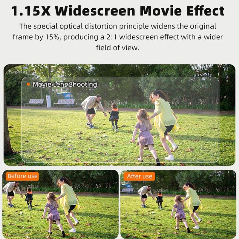 Lens Filter Protections Accessory for Pocket 3 Waterproof Scratch-resist Lens Filter Replacement 1.15X Widescreen Filter