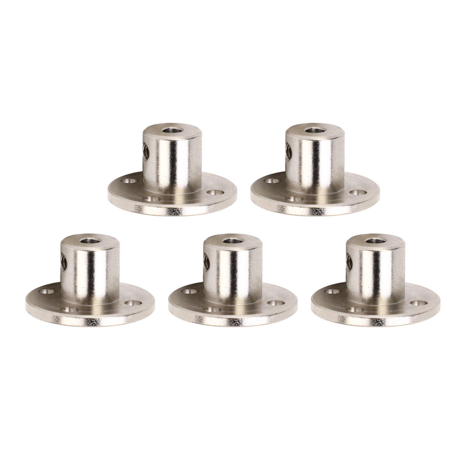 

5pcs Flange Coupling Connector Professional Stainless Steel 3mm Inner Diameter Rigid Flange Shaft Coupling