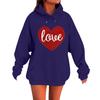 Women's Loose Comfortable Casual Fashionable Love Printed Long Sleeved Sweatshirt