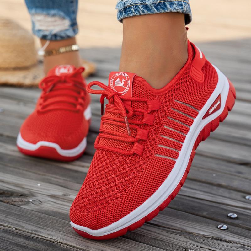 Women's Comfortable Non-Slip Solid Color Breathable Lightweight Casual Shoes Outdoor Shoes