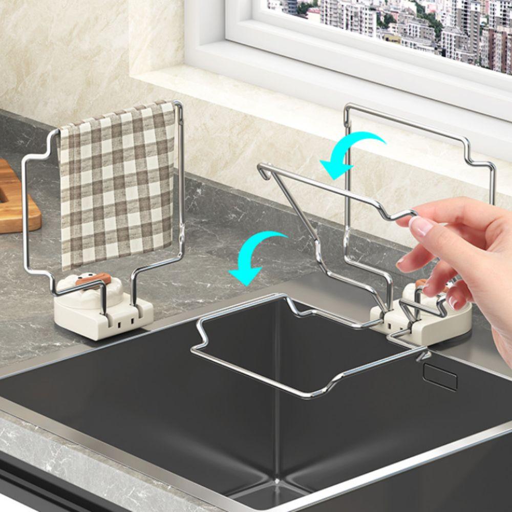 Strong Load-bearing Sink Strainer Basket Folded Design Garbage Drain Rack  Leftovers
