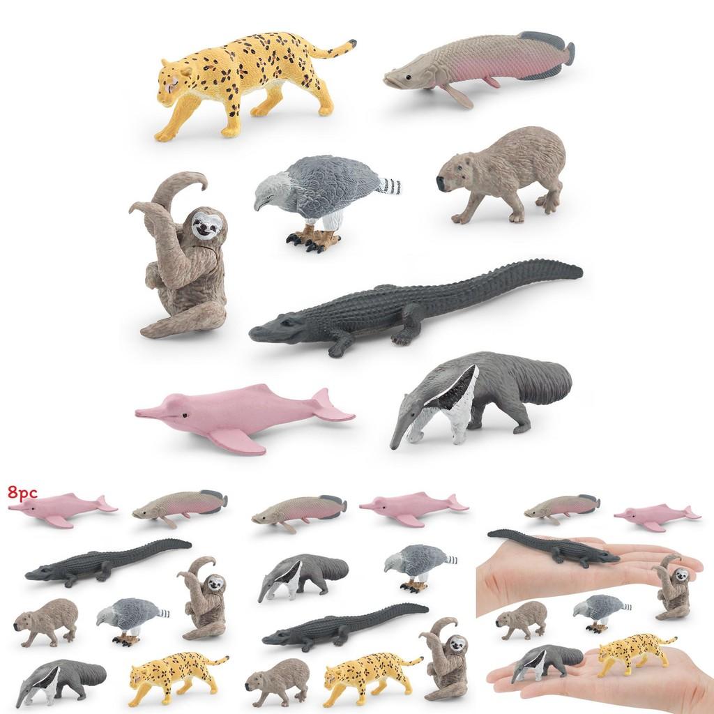 Crocodile Dolphin South American Animal Model Set Static Figurine For Collectors And Decor