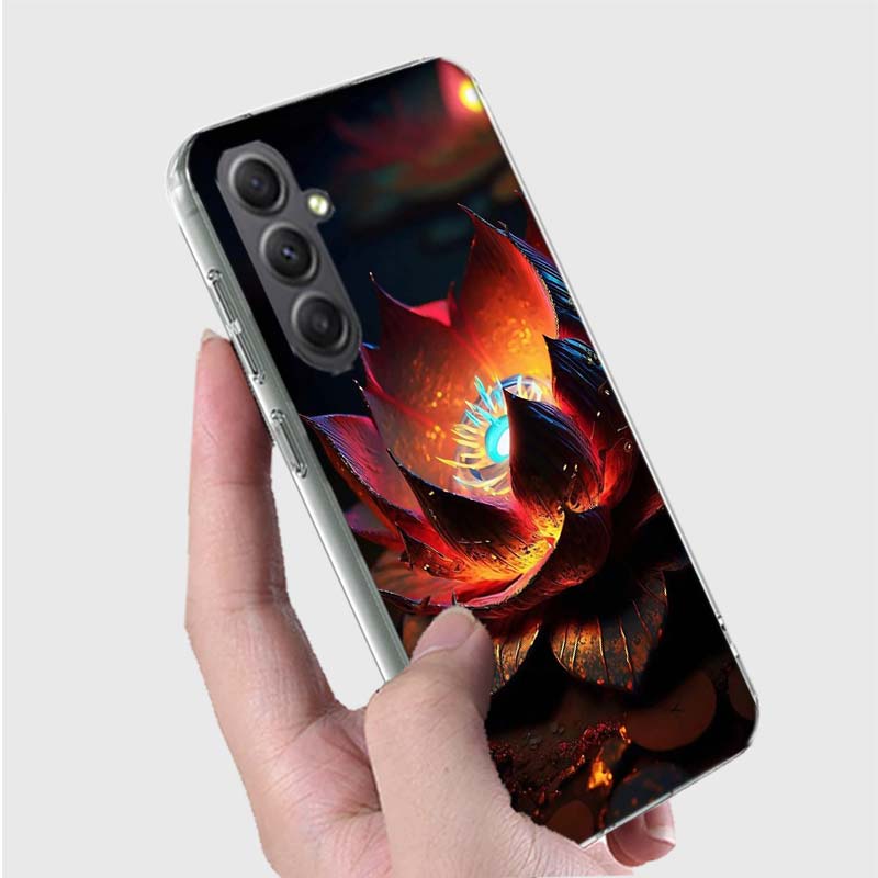 Buddhist Fire Lotus Phone Case for Samsung A16 A26 A36 A56 A17 A37 A57 A07 A06 A02S A03 A04S A05S Galaxy Note 20 10 A50S A71 A51
