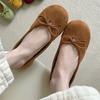 Fashion IPPEUM Velvet Ballet Flats Mary Janes Shoes For Women 2025 New Summer Ballerinas Zapatos Mujer