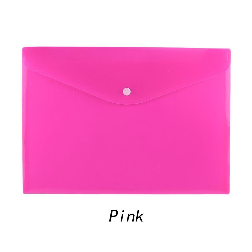 A4/A5 Colorful PP Snap File Bag for Office and School Storage