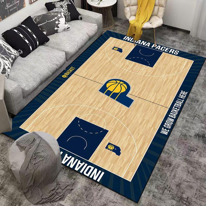 Indiana Pacers Basketball Court Style Area Rug for Home Decor Suitable for Use As an Anti-slip for Living Room Bedroom Sofas
