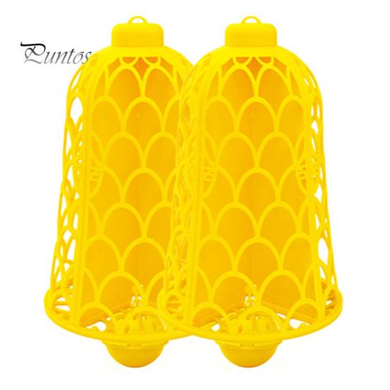 

2 комплекта подвесных ловушки для ос, липкая ловушка для плодовых мух, наружные ловушки для пчел-плотников для садов, ферм, привлекающие ос и мух жёлтый