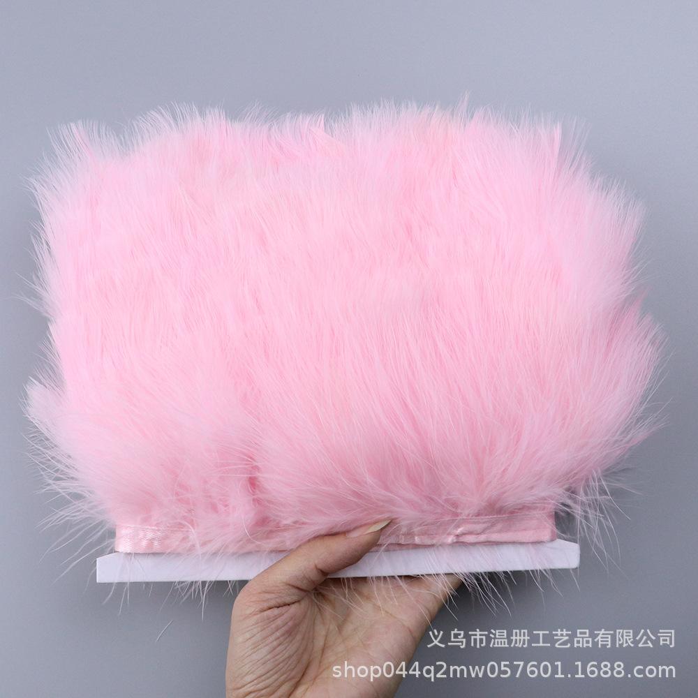 Encryption 8-10Cm Vascular Flannel Edge Clothing Accessories Material Colored Turkey Fluff Skirt Headdress