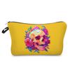 Rose Skull Printed Cosmetic Bag Classic Single Product Clutch Bag Lightweight And Durable Wash Bag