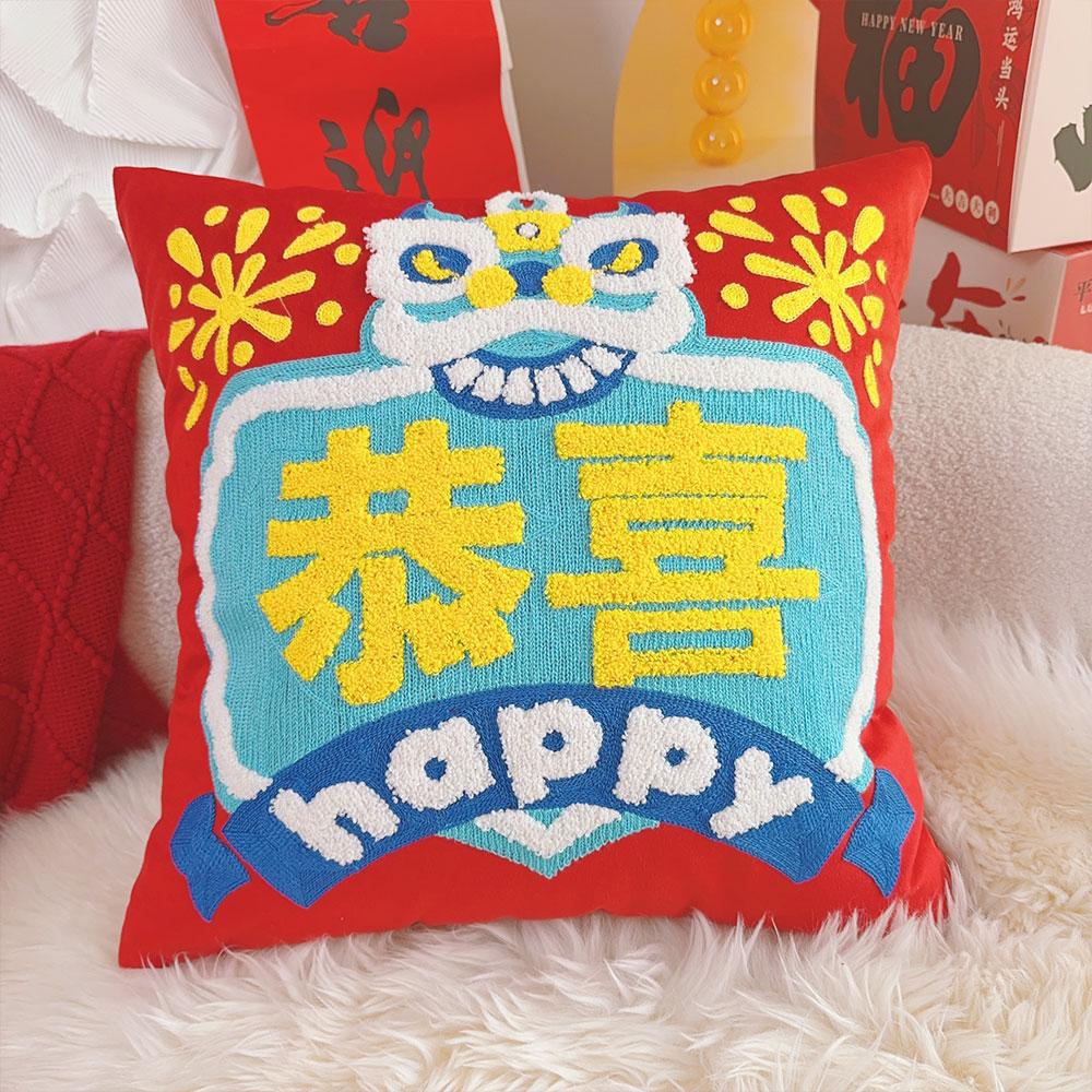 Embroidery Velvet Cushion Cover Luxury European Pillow Cover Gold PillowCase Geometry Home Decorative Sofa Throw Pillow