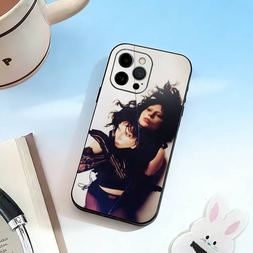 D-Talented Singer Lady Gaga Phone Case For iPhone 17,16,15,14,13,12,11 Plus,Pro Max,XS,Soft Silicone Black Cover