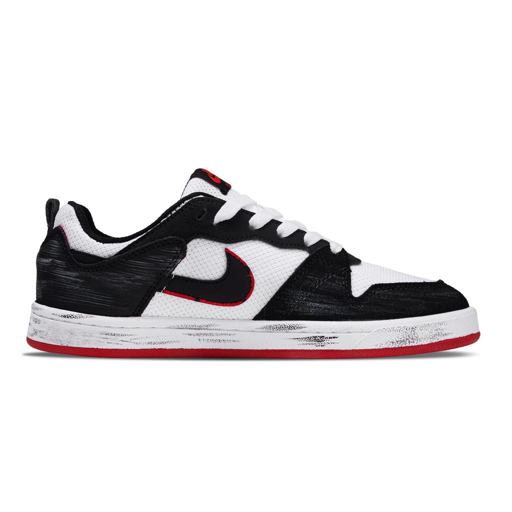 Nike SB Alleyoop Skateboard Shoes Unisex Low Top White Black Red Graffiti Color Block CJ0882-102(Team376-)