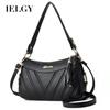 IELGY Women's Black Large Capacity Shoulder Crossbody Bag, Classic Daily