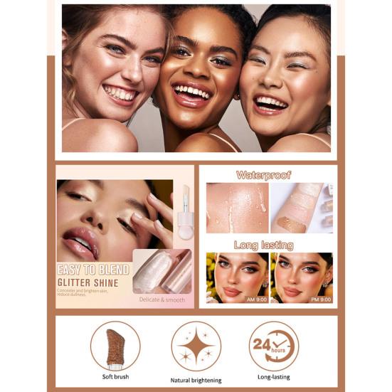 Lasting Three-dimensional Effect Face Brightening Blush Contouring Body High Gloss Liquid Women Supply