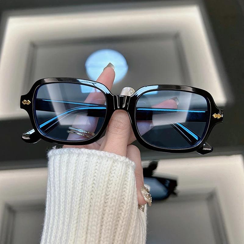 

Квадратные винтажные солнцезащитные очки Женские Дизайнерские брендовые зеркальные солнцезащитные очки Женские Модные для улицы Вождения Большая оправа