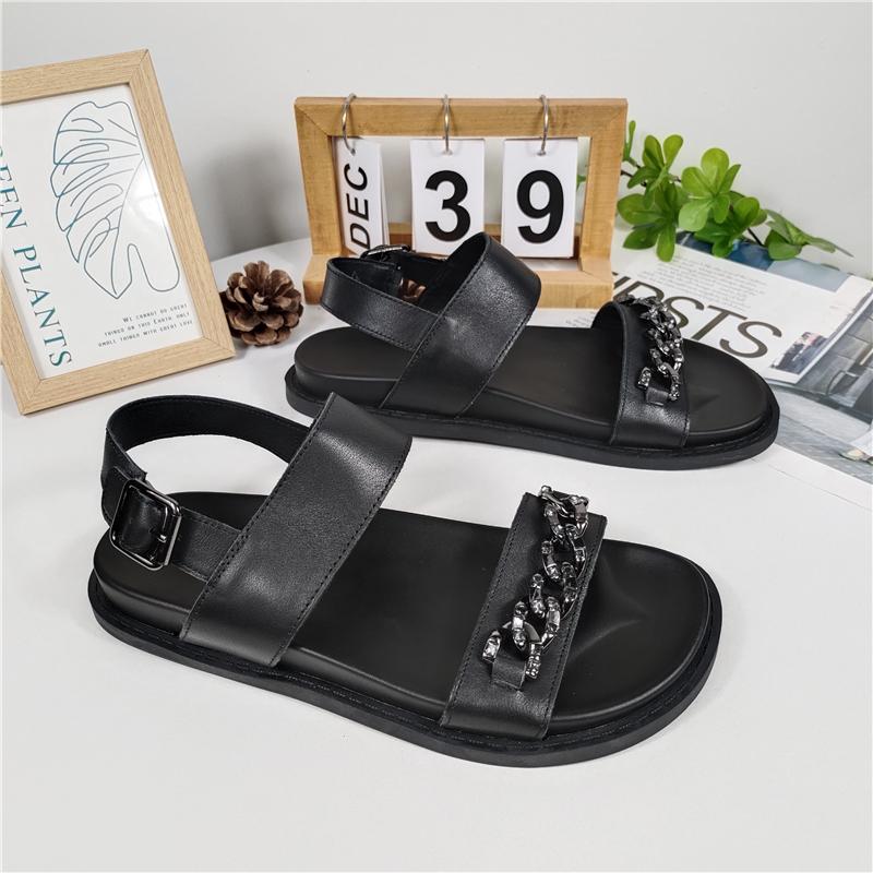 Fashion Beach Sandal Woman Luxury Shoes Lady 2025 Summer Heels Open Toe Fashion New Girls Comfort Peep Rome Casual Scandals Leisure