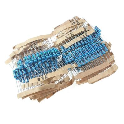 300PCS 1K ~ 820K 1W Kit de sortimento de resistor de filme de metal, 30 tipos * 10pcs diy eletrônico 1% Conjunto de resistor 10K 100K 1K5 15K 150K