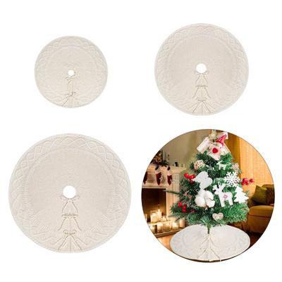 Stylish White Christmas Tree Skirt Warm and Elegant White Christmas Tree Floor Skirt Stylish Tree Cover Decoration