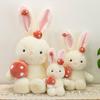 Cute Little White Rabbit Doll Mushroom Rabbit Plush Toy Girl Sleeping with Doll Doll Birthday Gift