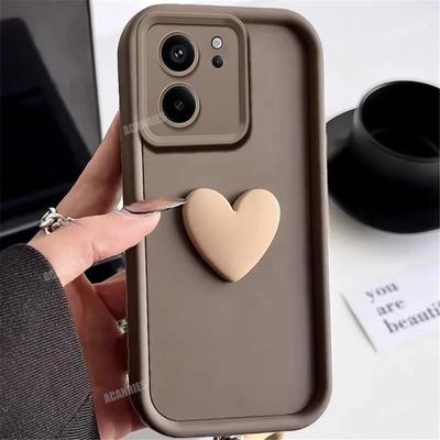 Redmi13c Mi13t 13tpro Süße Liebe Herz Silikonhülle für Xiaomi Mi 13t Pro 13 T 5g C Redmi 13c 4g Poco C65 Frauen Matte Rückseite