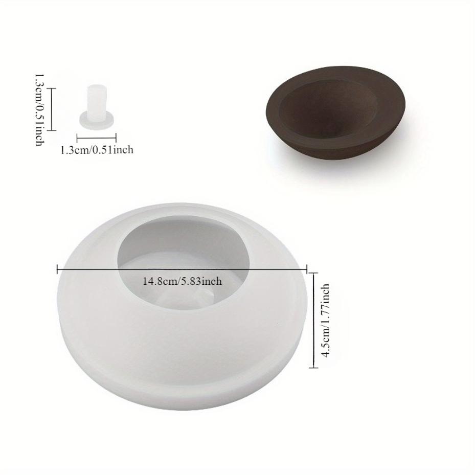 Round Flower Pot Silicone Candle Mold Succulent Flowerpot Eggshell Candle Cup Storage Jar DIY Concrete Cement Planter Mould