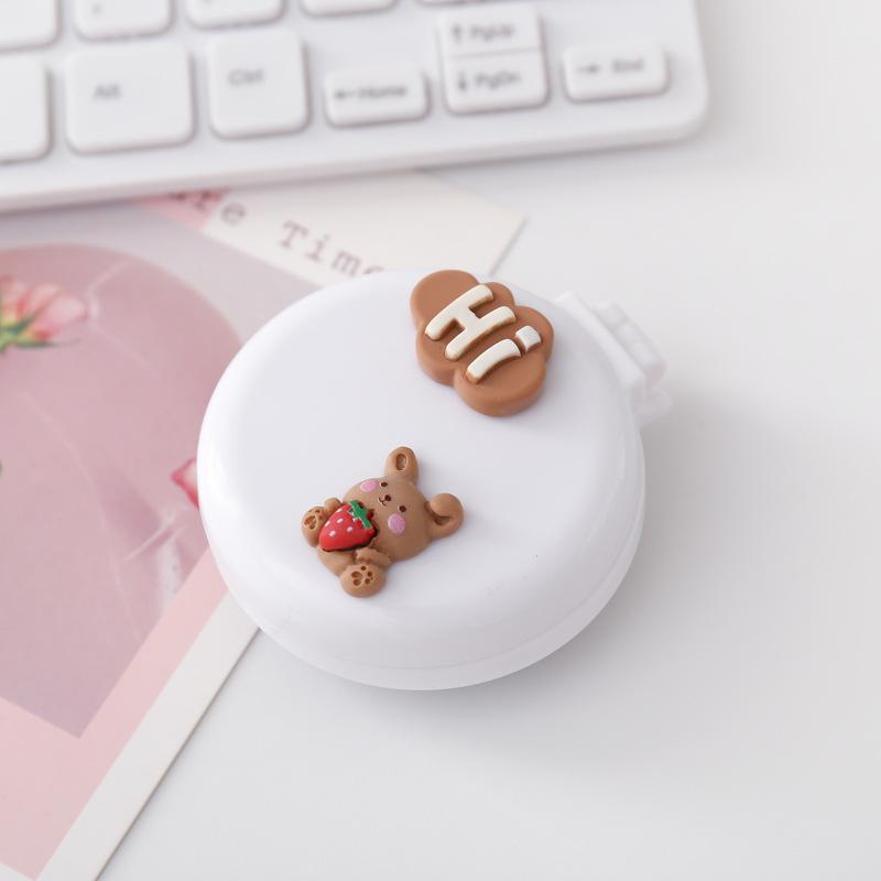 Cute Mini Folding Hair Combs with Mirror Portable for Travel Massage Comb for Women Girls Hair Brushes Styling Accessories