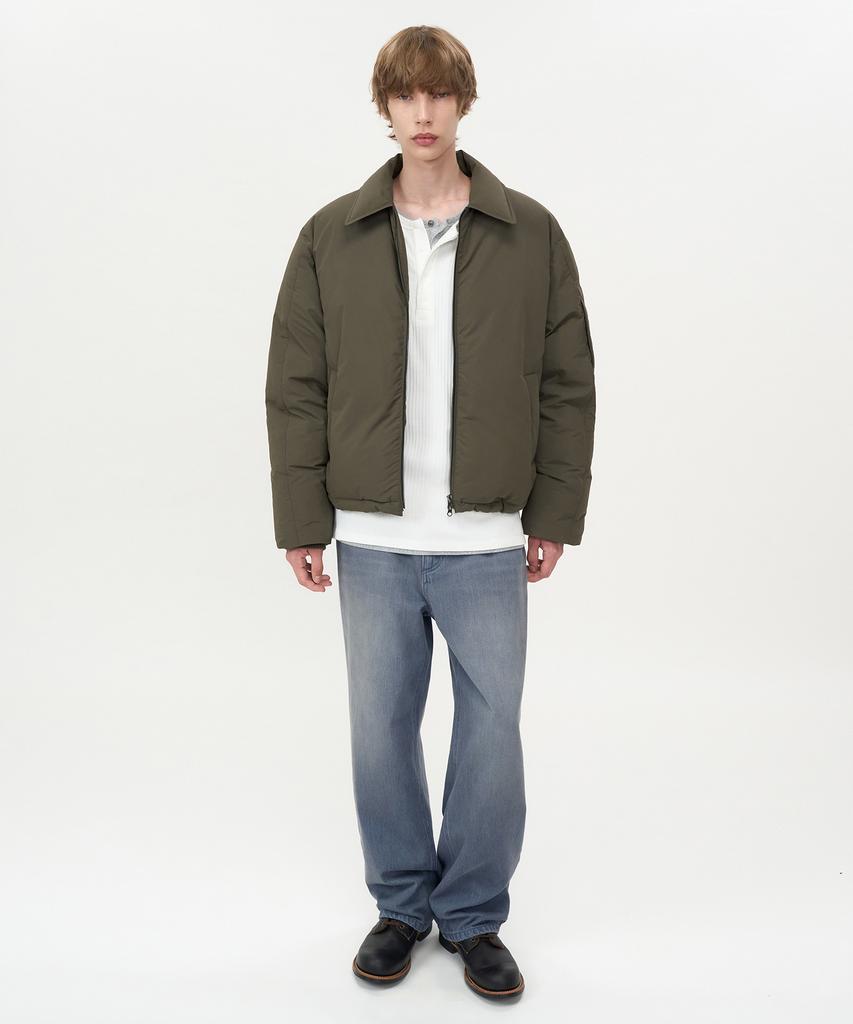 Insilence Collar Flight Down Puffer Khaki