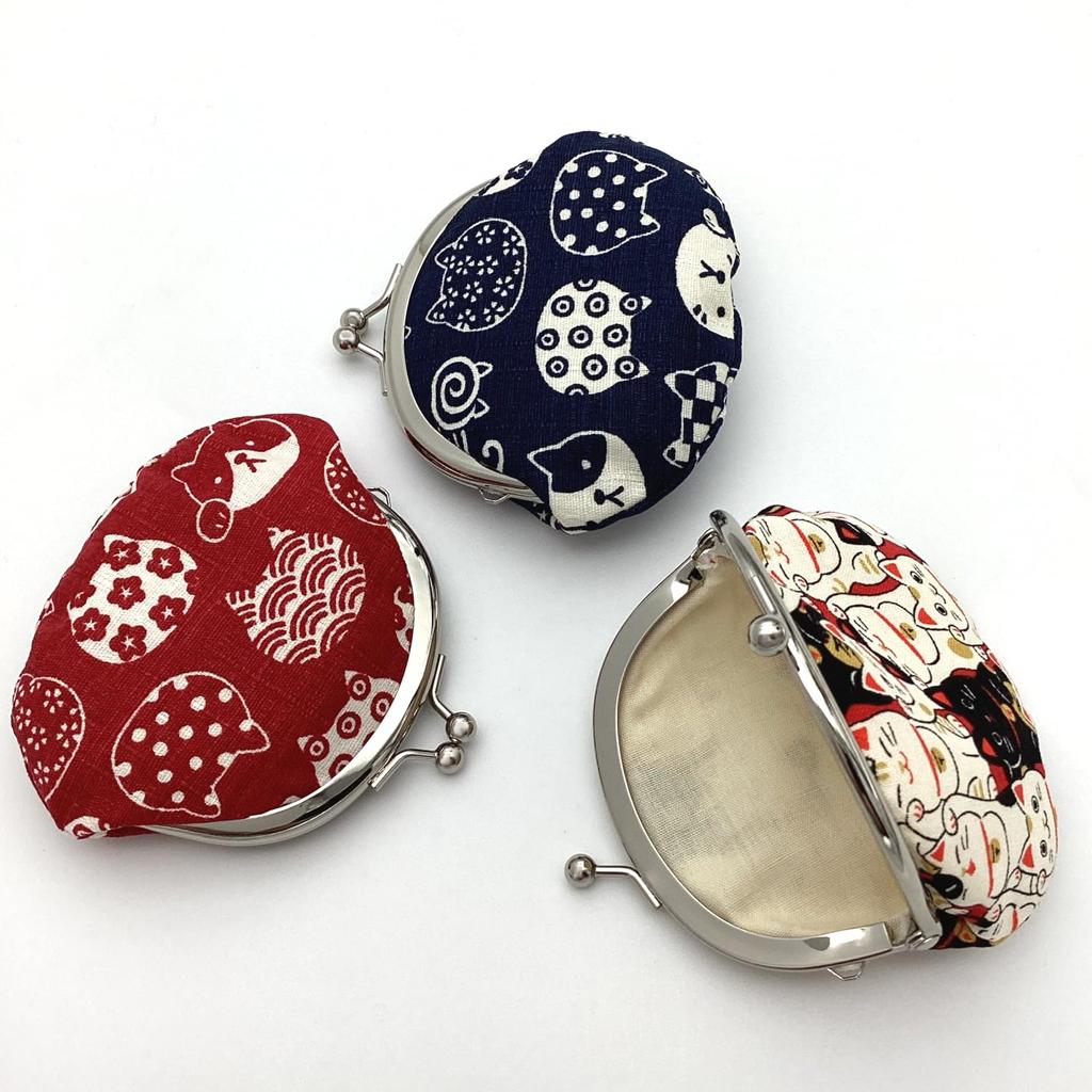 Kyosuke Coin Purse with Cat X Cm Navy Japanese-made Design, 9.5 8.5 (2.6 Inches), Wallet/coin Case, Blue, Japanese-style Goods.