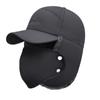 Warm Hat For Men Cold And Windproof With Thick Fleece Winter Dad Ear Protection Baseball Cap Middle-Aged And Elderly Duckbill Cap