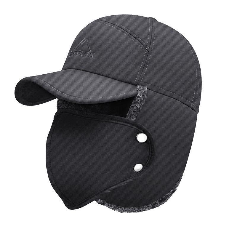 Warm Hat For Men Cold And Windproof With Thick Fleece Winter Dad Ear Protection Baseball Cap Middle-Aged And Elderly Duckbill Cap