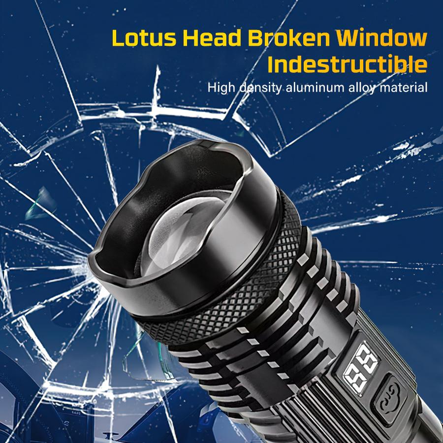 Powerful LED Flashlight With Built-in 18650 Battery Usb Rechargeable Torch 5 Lighting Modes Outdoor Emergency Camping Lantern