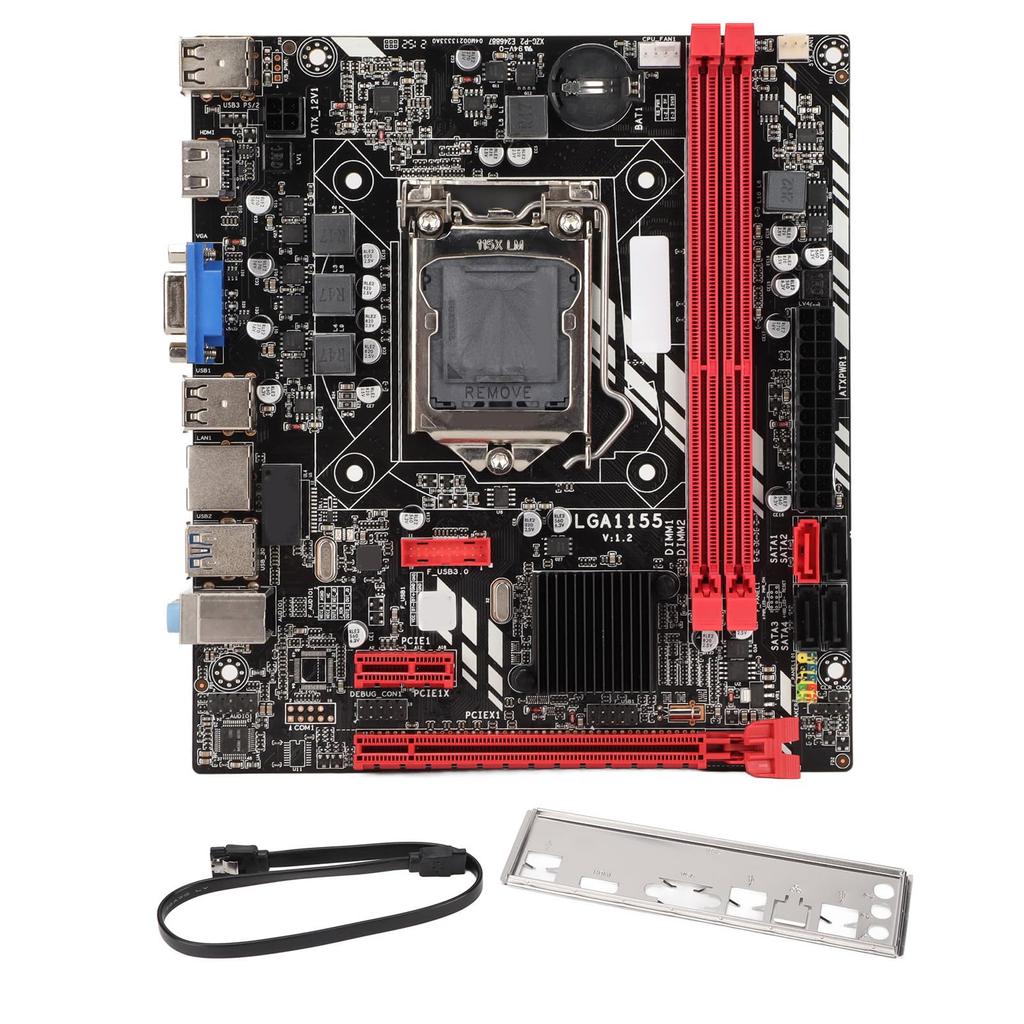 Ongwan Intel B75 Chipset Motherboard, LGA1155 Compatible, Micro-ATX Motherboard, VGA/PCI E1X/COM/1000M Network Interface, DDR3 X 2
