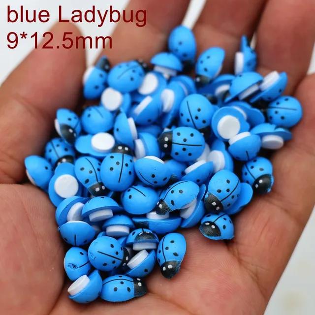 New MINI Wood Bee Ladybug Colorful with Glue Home Refrigerator Wall Decoration DIY Handmade Child Gift Party Accessories 50/100p